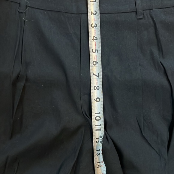 VINCE Women's L Black Straight Leg Linen Blend Pull On Slacks V963722291 Stretch - Picture 6 of 8